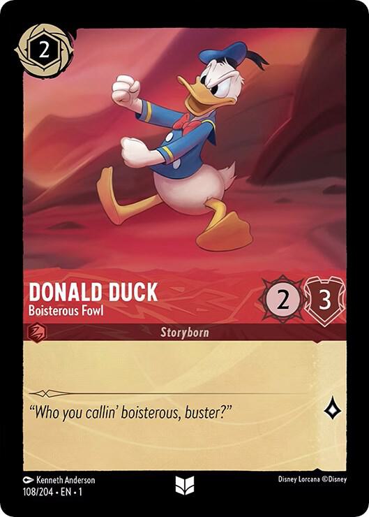 Donald Duck - Boisterous Fowl #108 Uncommon - The First Chapter Pokemon card