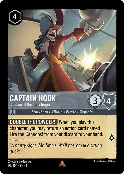 Captain Hook - Captain of the Jolly Roger #173 Rare - The First Chapter Pokemon card