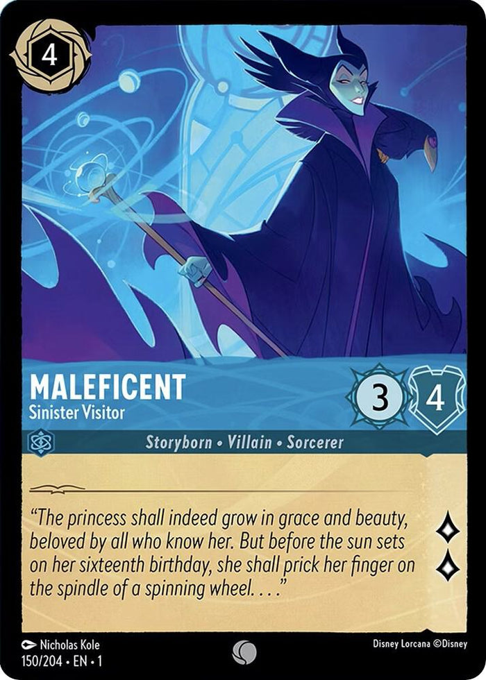 Maleficent - Sinister Visitor #150 Common - The First Chapter Pokemon card