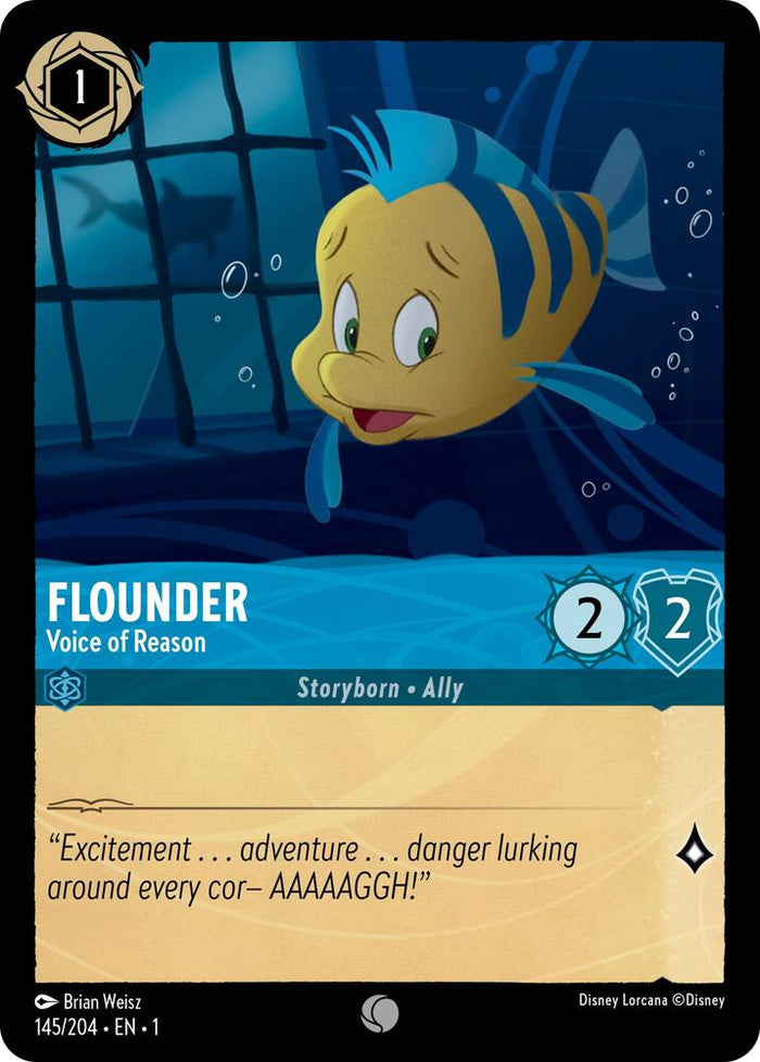 Flounder - Voice of Reason #145 Common - The First Chapter Pokemon card