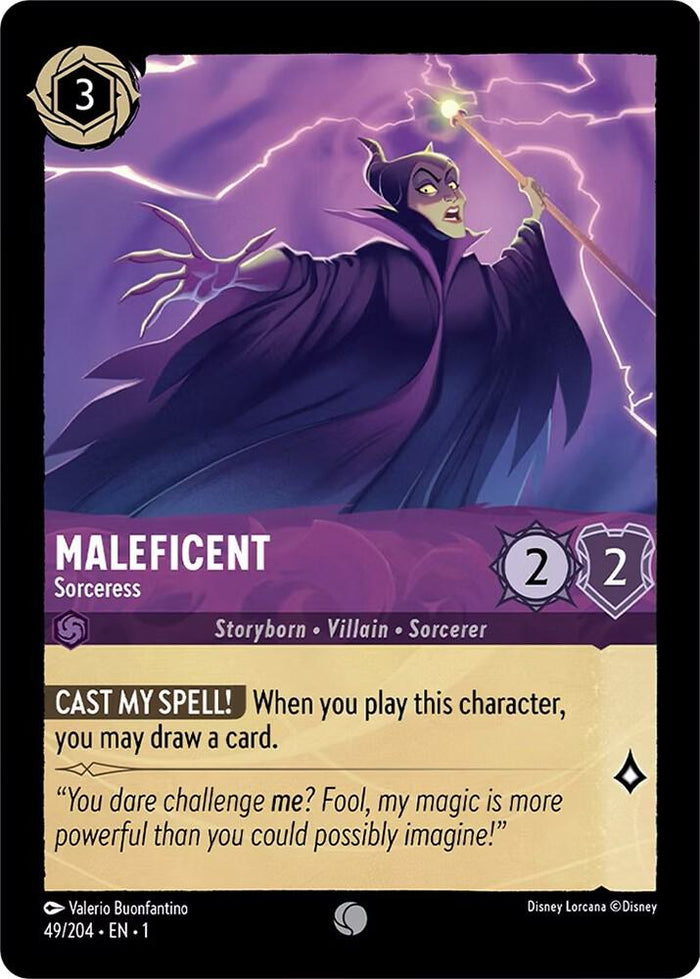 Maleficent - Sorceress #49 Common - The First Chapter Pokemon card