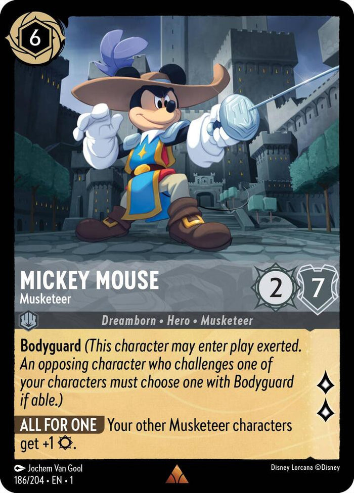 Mickey Mouse - Musketeer #186 Rare - The First Chapter Pokemon card