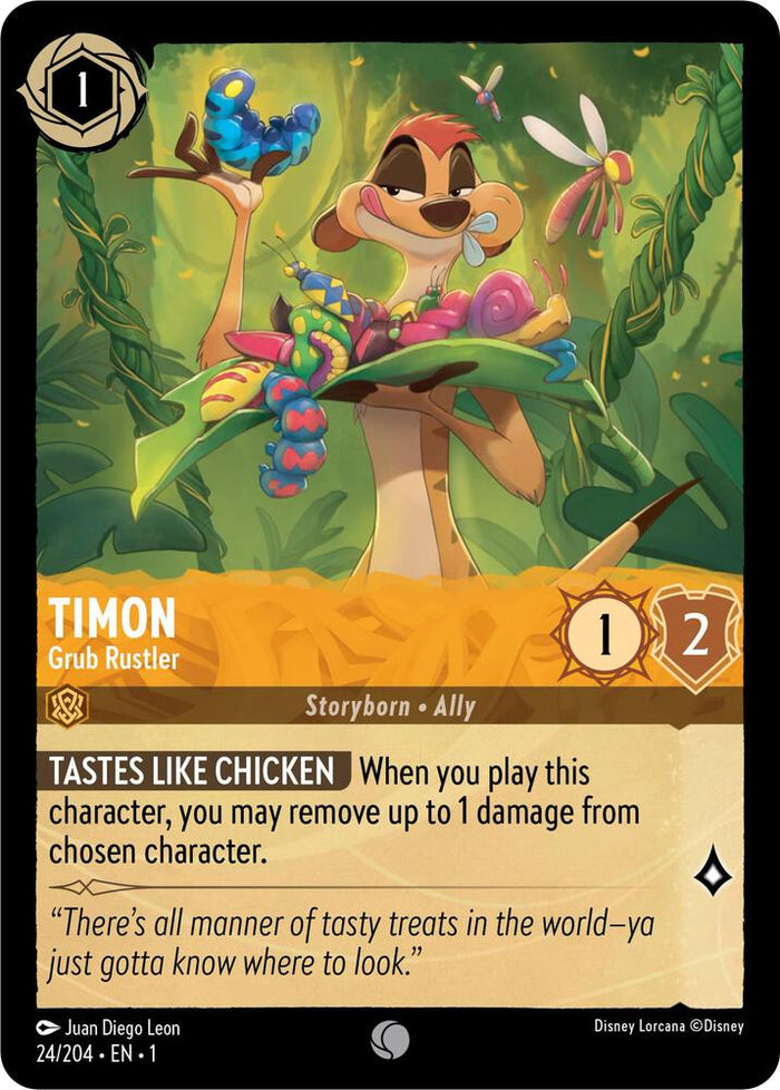 Timon - Grub Rustler #24 Common - The First Chapter Pokemon card