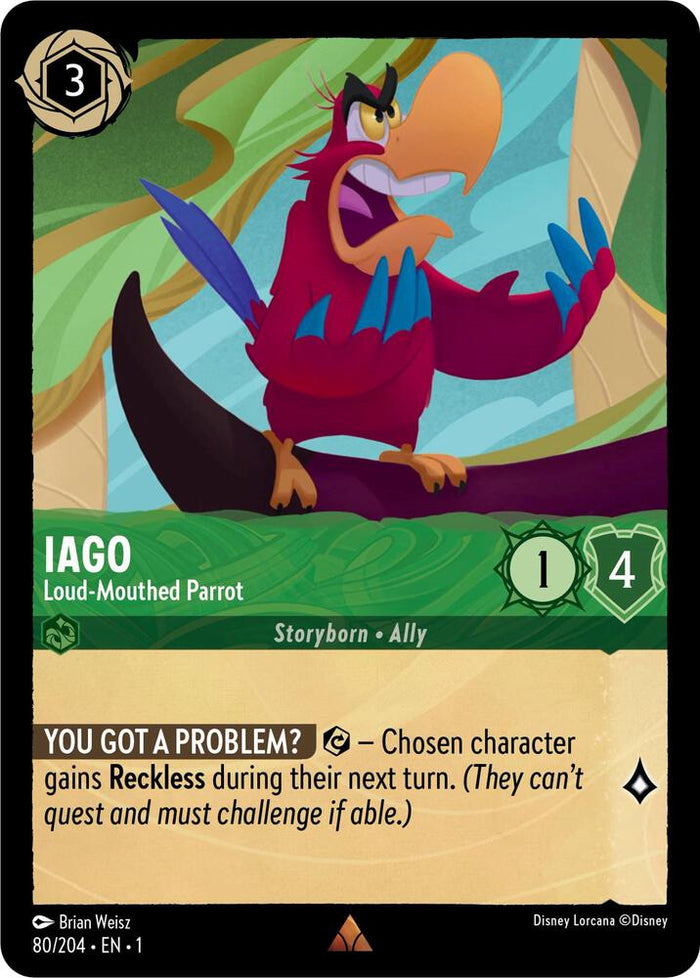Iago - Loud-Mouthed Parrot #80 Rare - The First Chapter Pokemon card