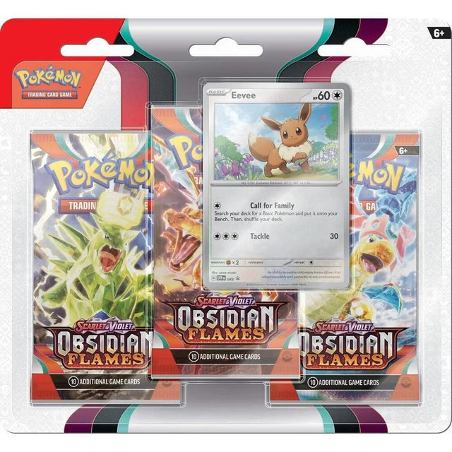 Obsidian Flames 3 Pack Blister Eevee