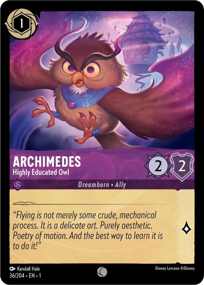 Archimedes - Highly Educated Owl #36 Common - The First Chapter Pokemon card