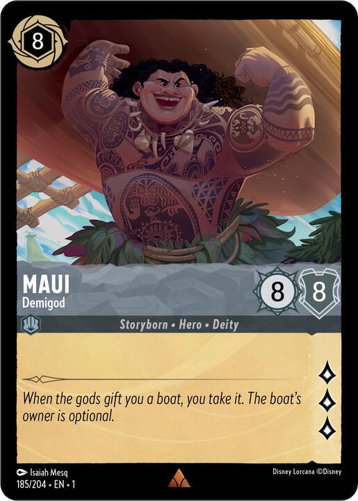 Maui - Demigod #185 Rare - The First Chapter Pokemon card