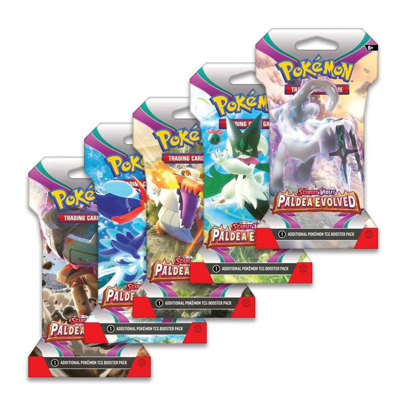 Paldea Evolved Sleeved Booster Pack Art Bundle Set of 5 - Paldea Evolved sealed product