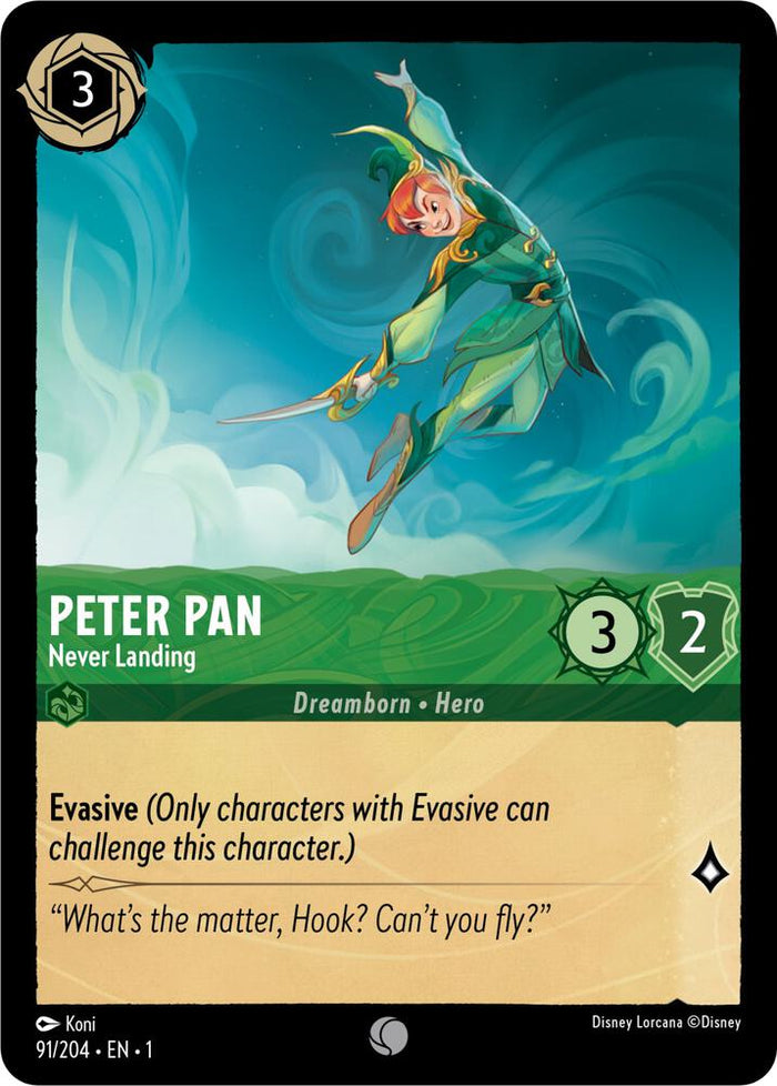 Peter Pan - Never Landing #91 Common - The First Chapter Pokemon card