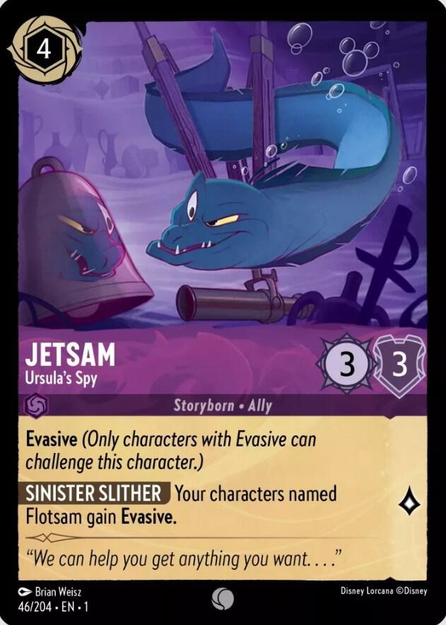 Jetsam - Ursula's Spy #46 Common - The First Chapter Pokemon card