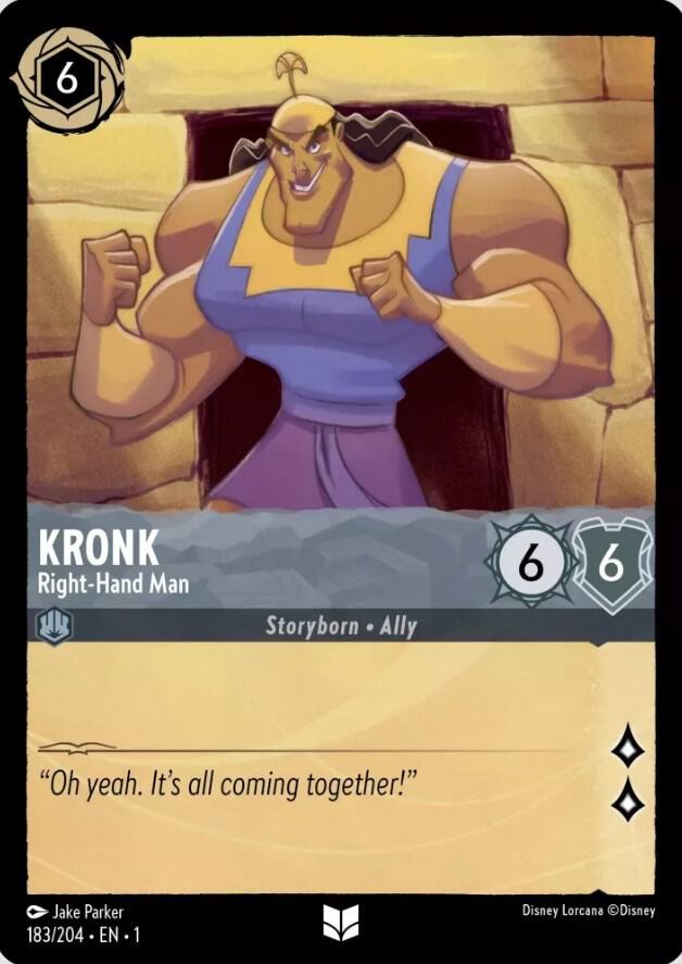 Kronk - Right-Hand Man #183 Uncommon - The First Chapter Pokemon card