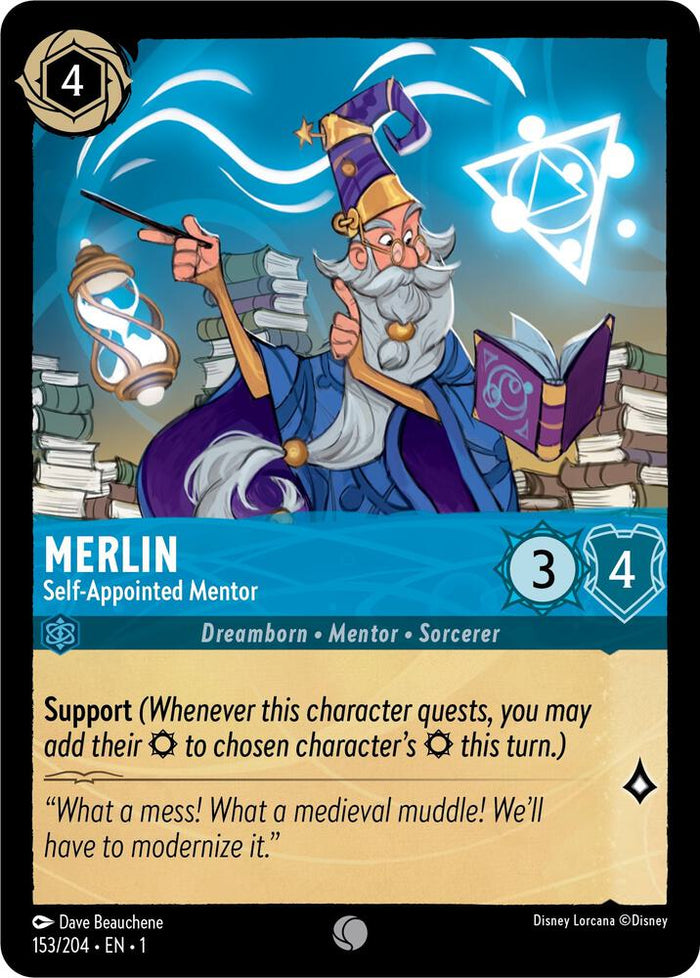 Merlin - Self-Appointed Mentor #153 Common - The First Chapter Pokemon card