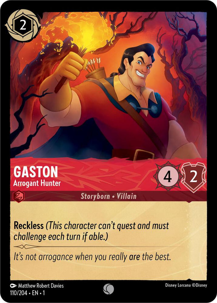 Gaston - Arrogant Hunter #110 Common - The First Chapter Pokemon card