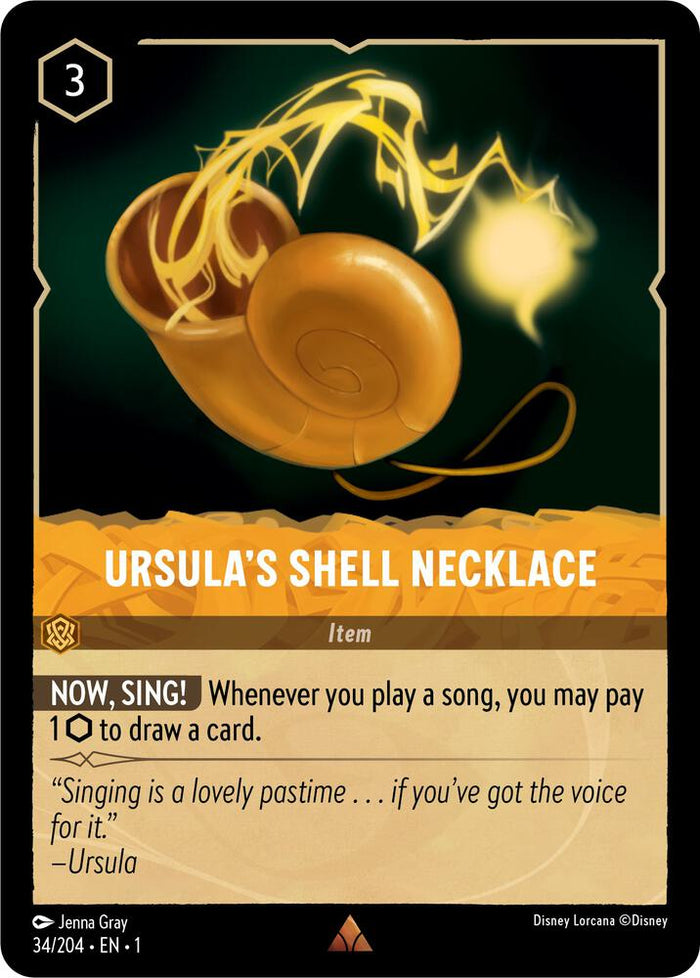 Ursula's Shell Necklace #34 Rare - The First Chapter Pokemon card