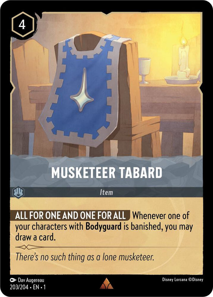 Musketeer Tabard #203 Rare - The First Chapter Pokemon card