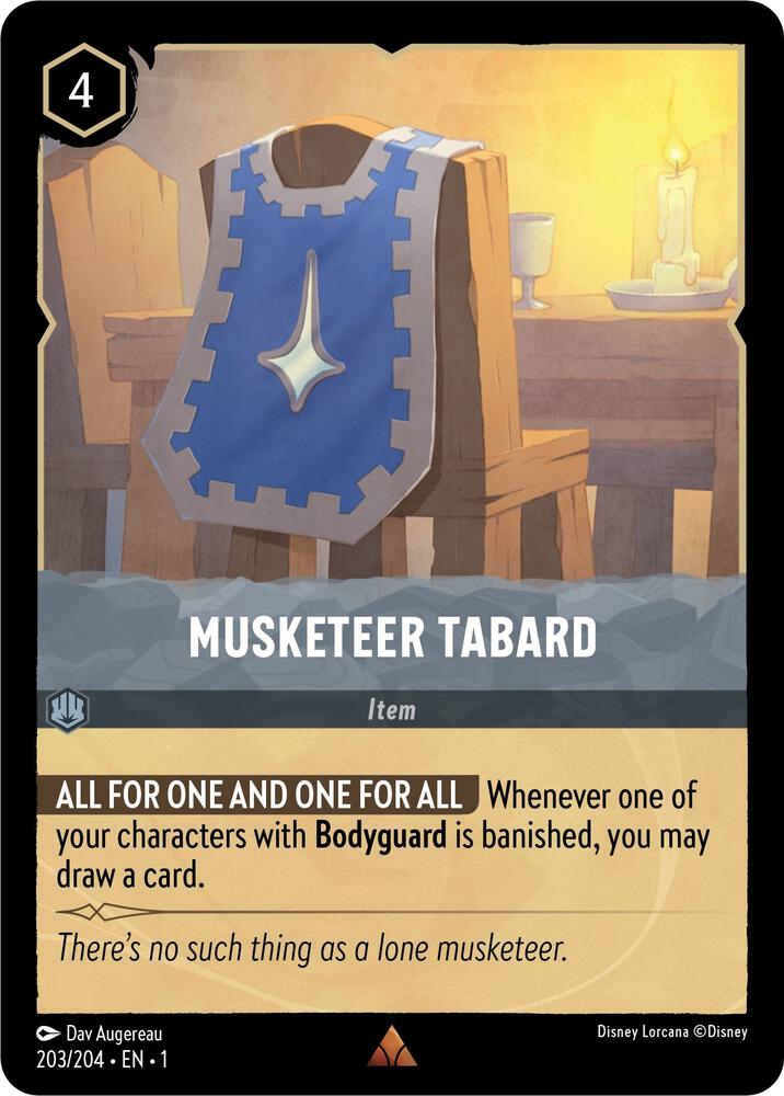0203 Musketeer Tabard Rare The First Chapter