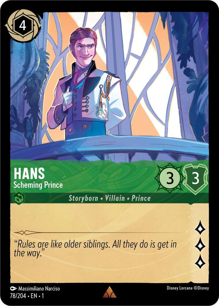 Hans - Scheming Prince #78 Rare - The First Chapter Pokemon card
