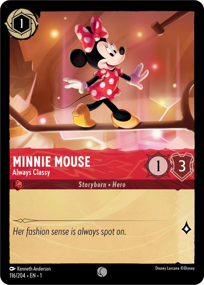 Minnie Mouse - Always Classy #116 Common - The First Chapter Pokemon card