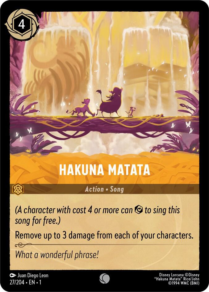 Hakuna Matata #27 Common - The First Chapter Pokemon card