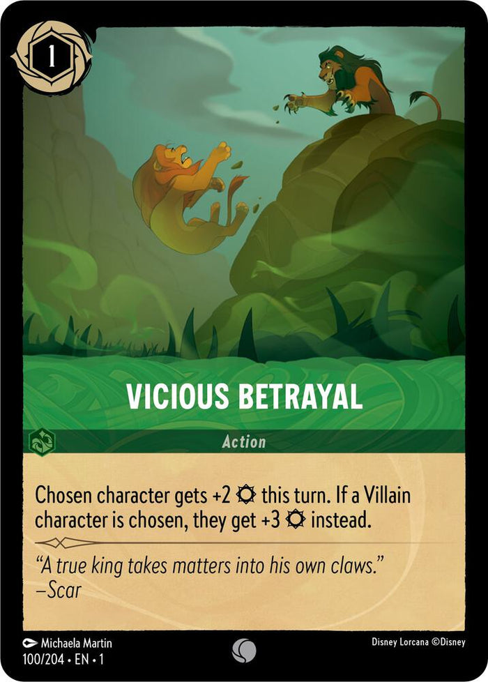 Vicious Betrayal #100 Common - The First Chapter Pokemon card