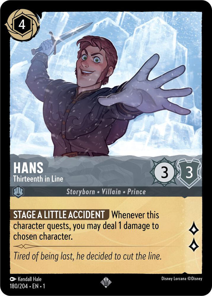 Hans - Thirteenth in Line #180 Super Rare - The First Chapter Pokemon card