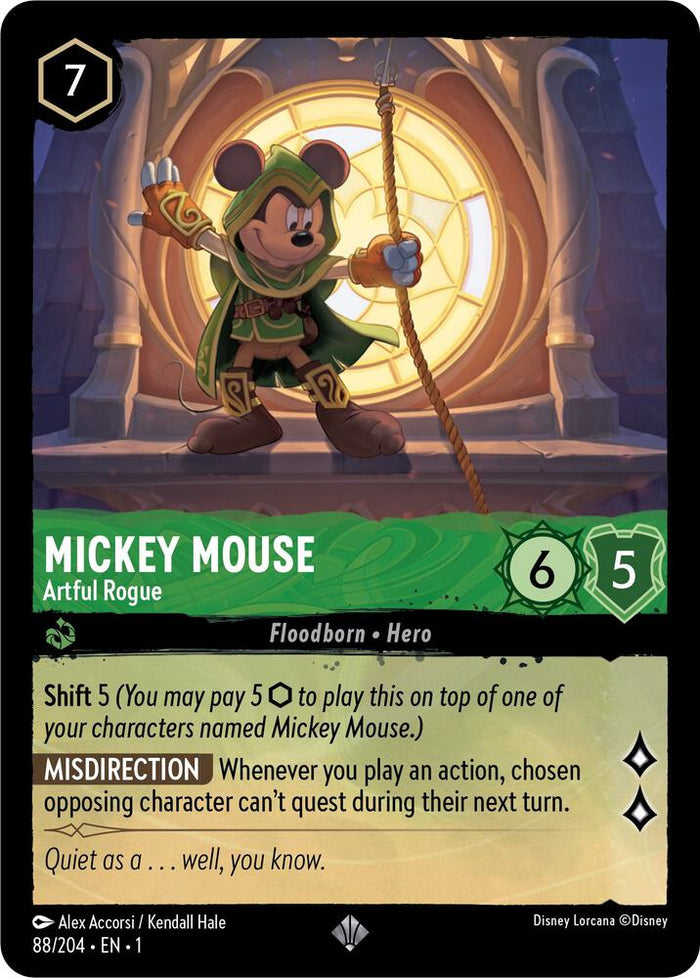 Mickey Mouse - Artful Rogue #88 Super Rare - The First Chapter Pokemon card