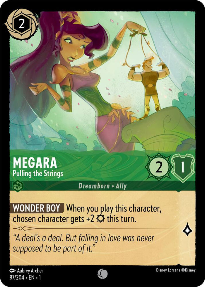 Megara - Pulling the Strings #87 Common - The First Chapter Pokemon card