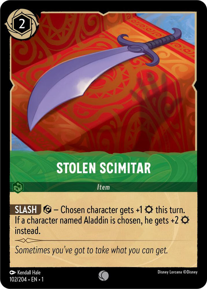 Stolen Scimitar #102 Common - The First Chapter Pokemon card