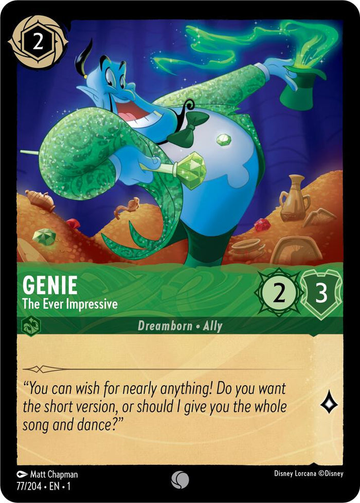 Genie - The Ever Impressive #77 Common - The First Chapter Pokemon card