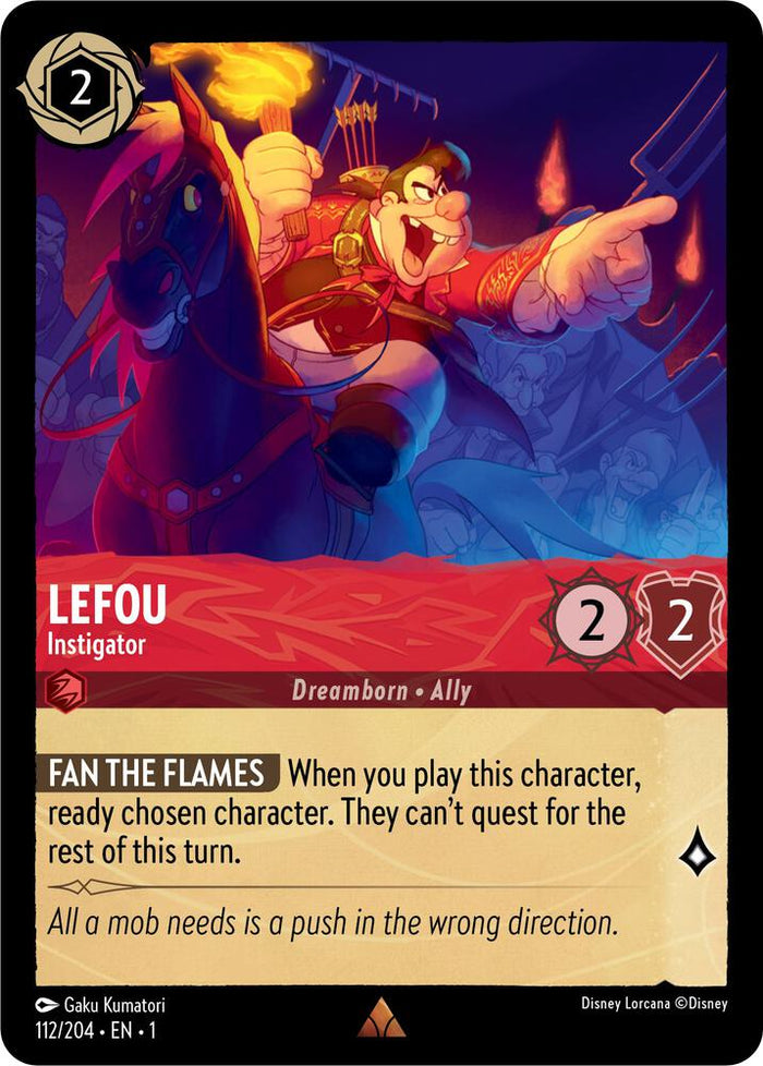Lefou - Instigator #112 Rare - The First Chapter Pokemon card