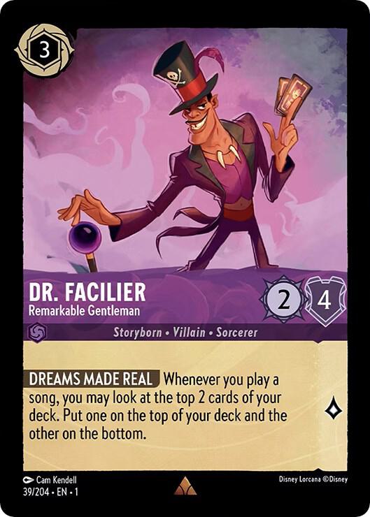 Dr. Facilier - Remarkable Gentleman #39 Rare - The First Chapter Pokemon card