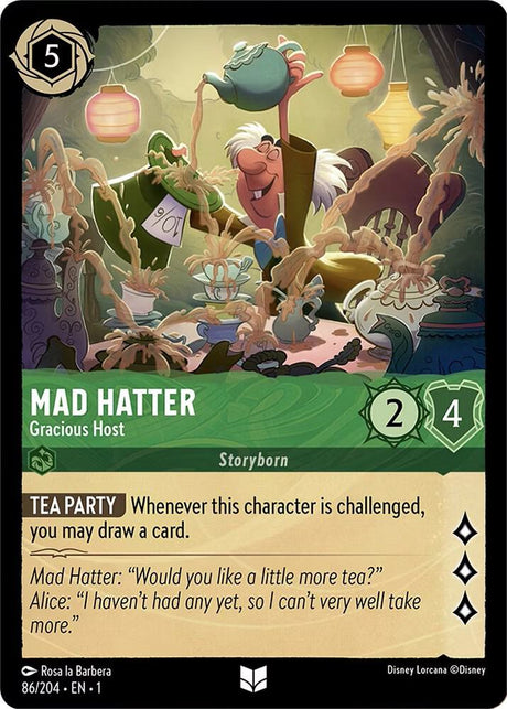 0086 Mad Hatter - Gracious Host Uncommon The First Chapter
