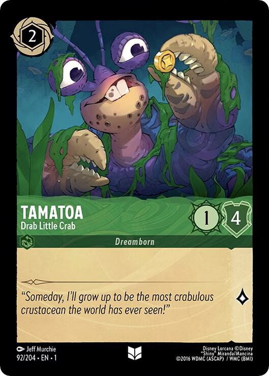 Tamatoa - Drab Little Crab #92 Uncommon - The First Chapter Pokemon card