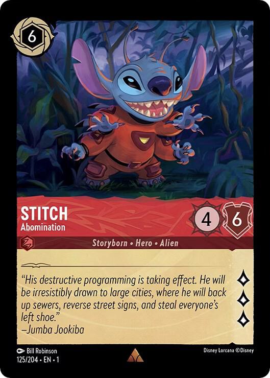 Stitch - Abomination #125 Rare - The First Chapter Pokemon card