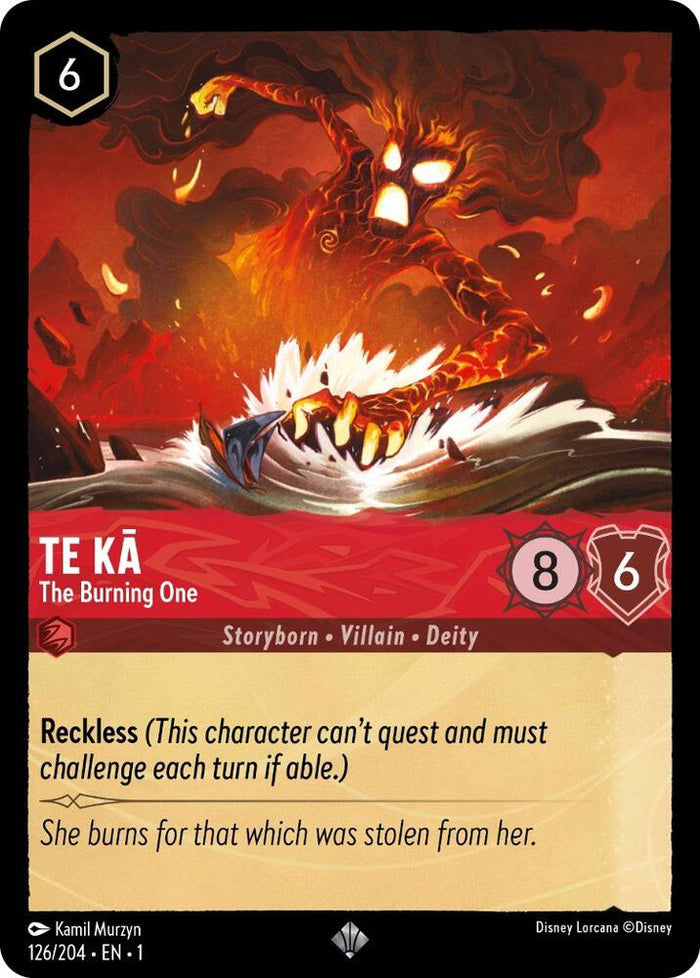 Te Ka - The Burning One #126 Super Rare - The First Chapter Pokemon card