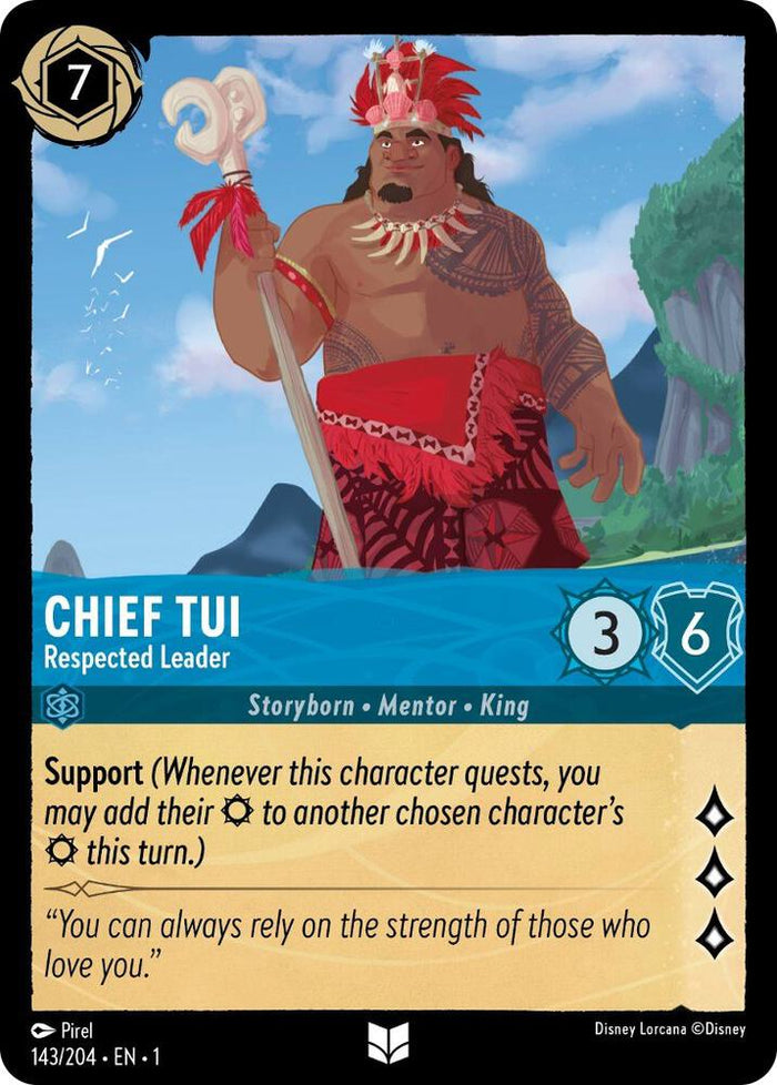 Chief Tui - Respected Leader #143 Uncommon - The First Chapter Pokemon card