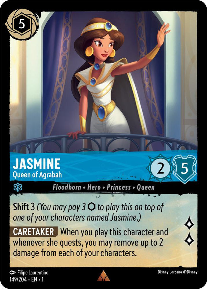 Jasmine - Queen of Agrabah #149 Rare - The First Chapter Pokemon card