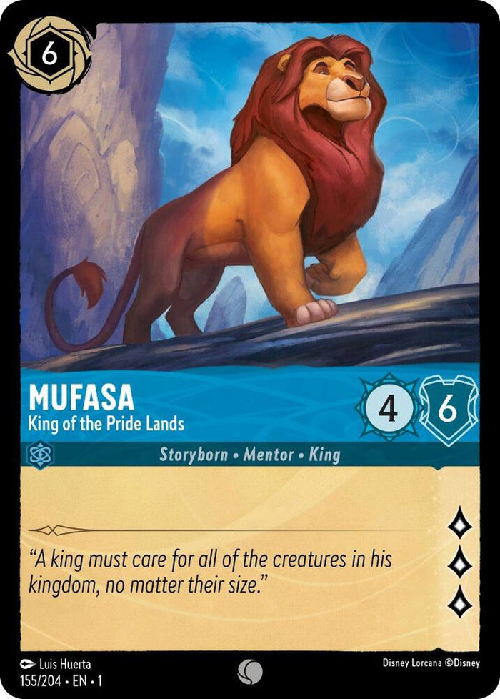 Mufasa - King of the Pride Lands #155 Common - The First Chapter Pokemon card