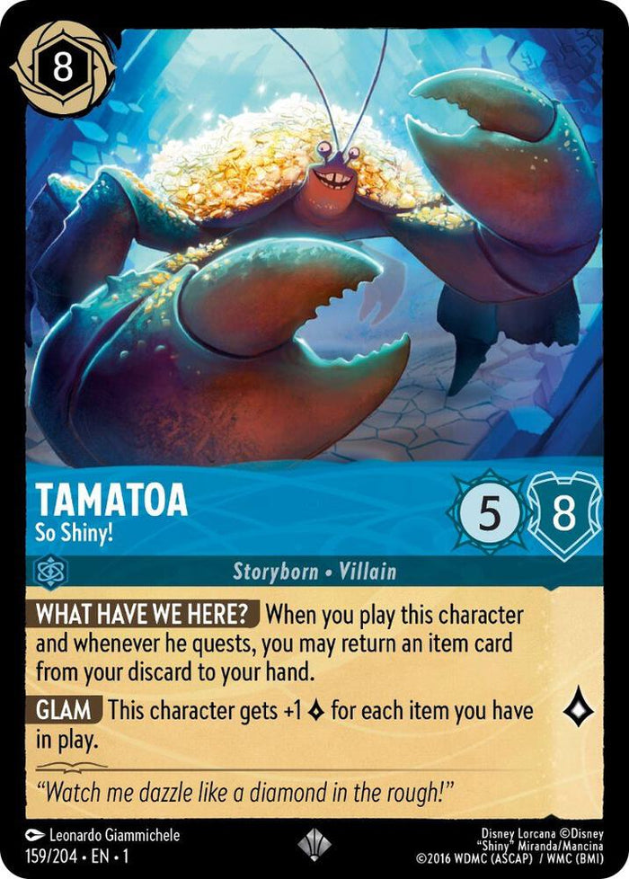 Tamatoa - So Shiny! #159 Super Rare - The First Chapter Pokemon card