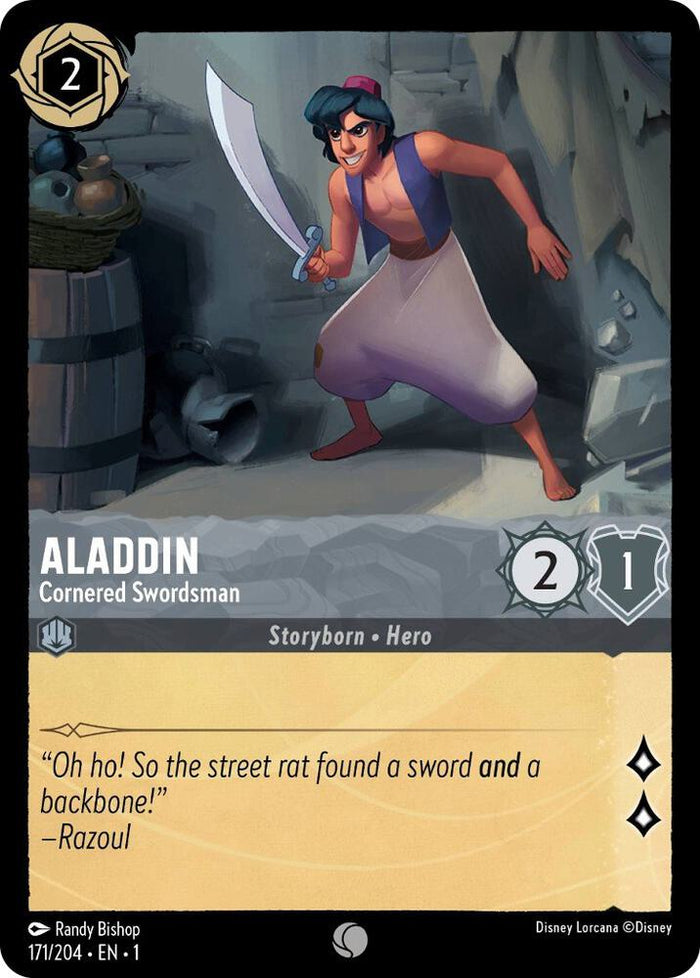 Aladdin - Cornered Swordsman #171 Common - The First Chapter Pokemon card