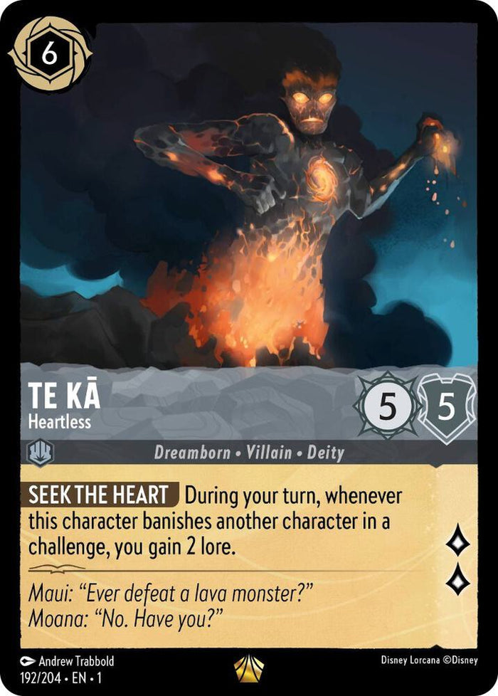 Te Ka - Heartless #192 Legendary - The First Chapter Pokemon card