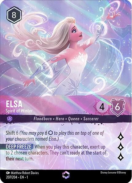 Elsa - Spirit of Winter (Enchanted) #207 Enchanted - The First Chapter Pokemon card