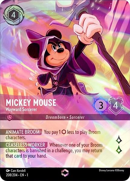 Mickey Mouse - Wayward Sorcerer (Enchanted) #208 Enchanted - The First Chapter Pokemon card