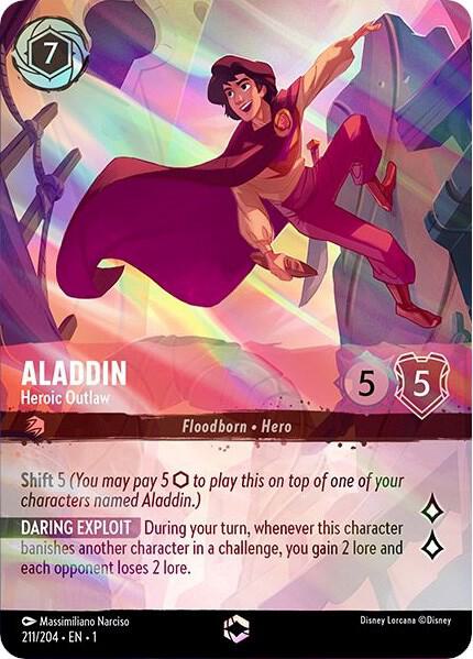 Aladdin - Heroic Outlaw (Enchanted) #211 Enchanted - The First Chapter Pokemon card