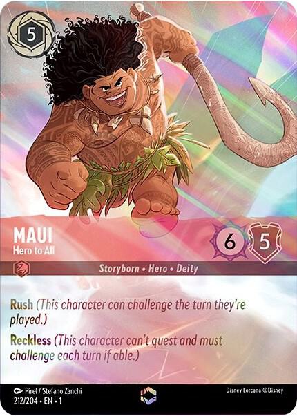 Maui - Hero to All (Enchanted) #212 Enchanted - The First Chapter Pokemon card