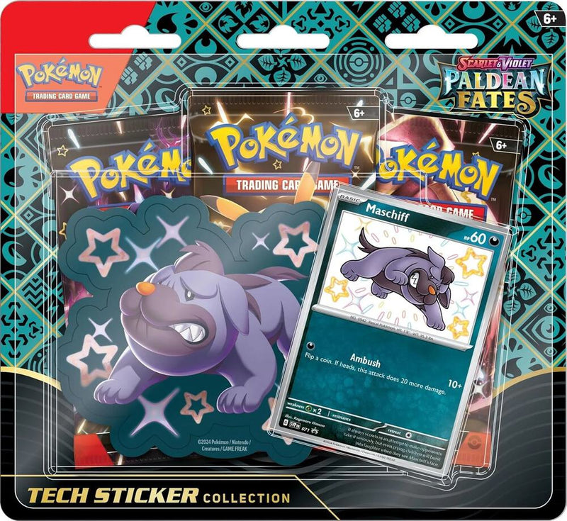Paldean Fates Tech Sticker Collection Maschiff - Paldean Fates sealed product
