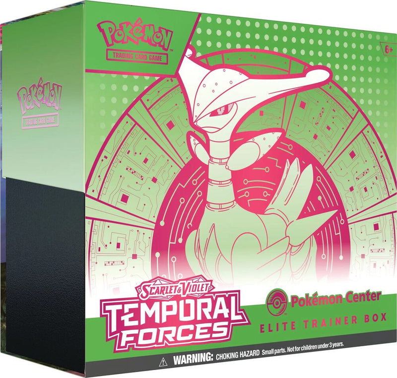 Temporal Forces Pokemon Center Elite Trainer Box Exclusive Iron Leaves - Temporal Forces sealed product
