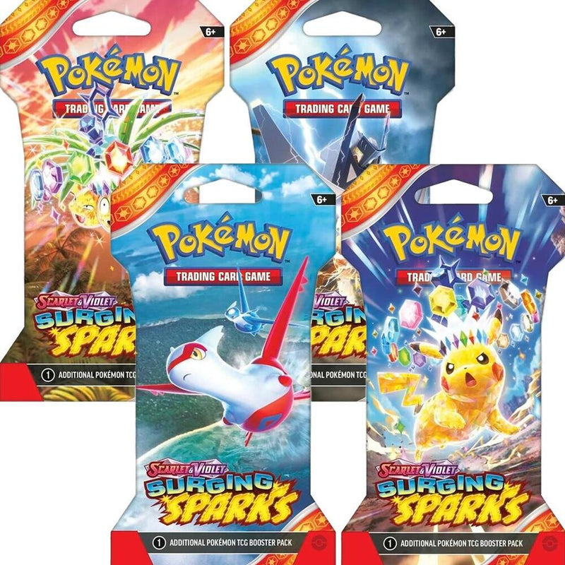 Surging Sparks Sleeved Booster Pack Bundle Set of 4 - Surging Sparks sealed product