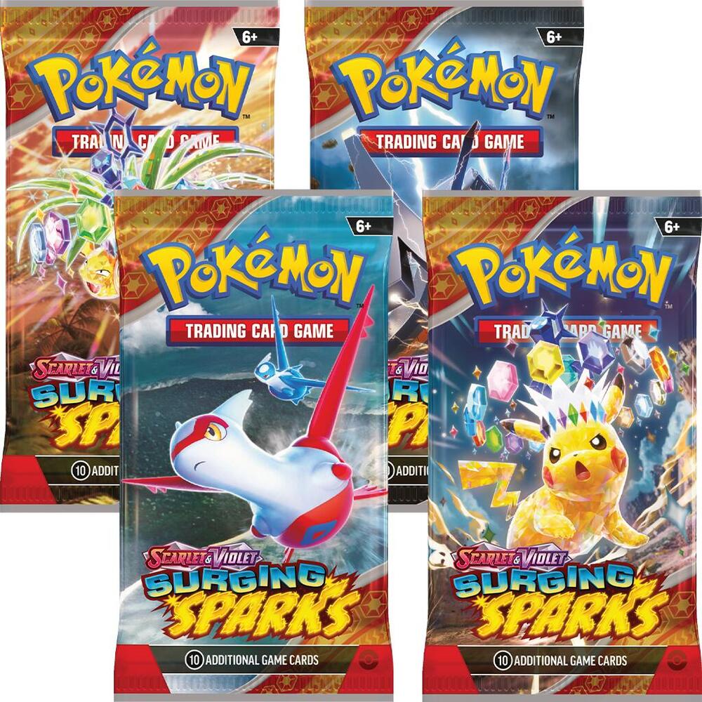 Surging Sparks Booster Pack Art Bundle Set of 4
