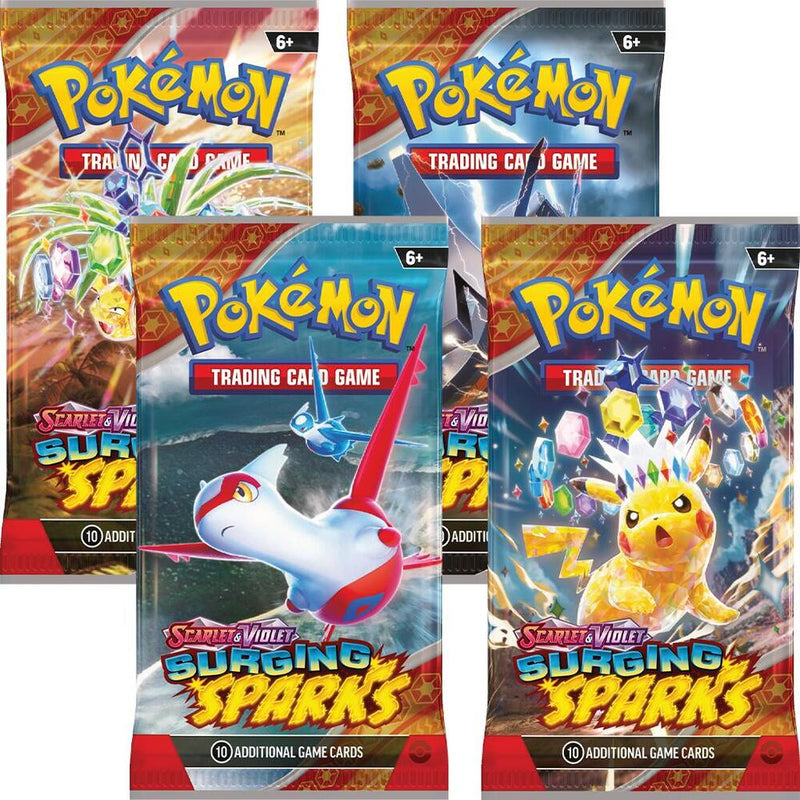 Surging Sparks Booster Pack Art Bundle Set of 4 - Surging Sparks sealed product